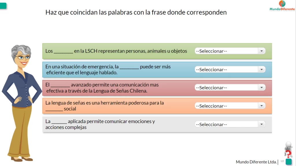 Pregunta Interactiva de Coincidir